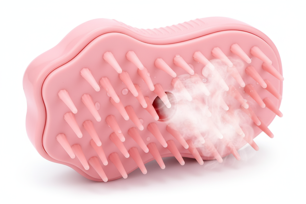 Pink Brush Bristle Detail